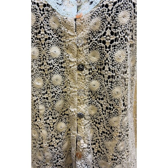 4 Love And Liberty Crochet Lace Button-Up Jackets L - Picture 4 of 5